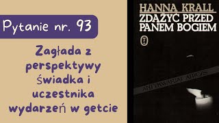 Matura ustna Zagłada z perspektywy świadka i uczestnika wydarzeń w getcieZdążyć przed Panem Bogiem [upl. by Brooks]