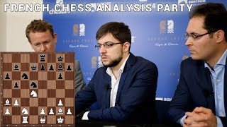 French Chess Analysis Party with MaximeVachier Lagrave Jan Gustafsson amp Peter Leko after round 3 [upl. by Lambertson]