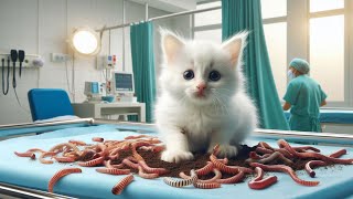 quotKittens Worst Nightmare Worm Infestation in Hospital [upl. by Weisburgh]