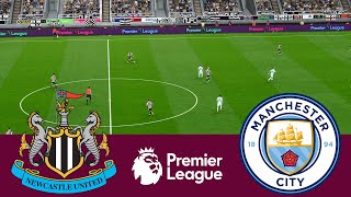 Newcastle United 2 vs 3 Manchester City Match highlights Video Game Simulation [upl. by Mitchael]