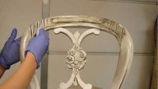 How to antique furniture Distress Stain [upl. by Lisetta292]