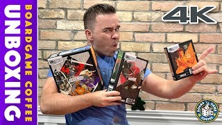 Unmatched Battle of Legends 4k Unboxing with Expansions [upl. by Ennagroeg]