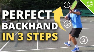 Hit The Perfect One Handed Backhand in Tennis 3 Steps [upl. by Oirad]