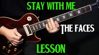 how to play quotStay With Mequot on guitar by The Faces  electric guitar lesson  LESSON [upl. by Leiria]