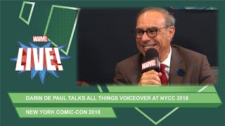 Darin De Paul the voice of J Jonah Jameson in Marvels SpiderMan comes to NYCC 2018 [upl. by Erelia]