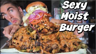 AMAZING UNDEFEATED BURGER CHALLENGE  San Diego California  Balboas Tap House  Man Vs Food [upl. by Oelc972]