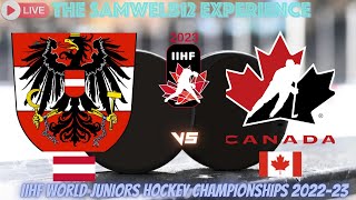 🔴Austria vs CANADA live  Play by PLay  WJC 2023 IIHF World Juniors 1229 [upl. by Ynwat744]