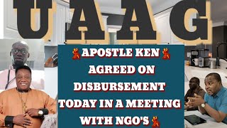 GOODNEWS💃DISBURSEMENT NEWS TODAY BY APOSTLE KEN IN THE MEETING WITH NGOS AND CEOS [upl. by Heady339]