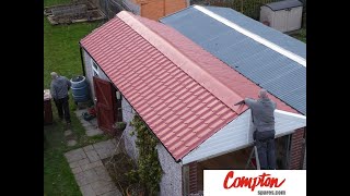 Compton Banbury Garage Tile Effect reroof in a Stunning Terracotta Pantile [upl. by Stella27]