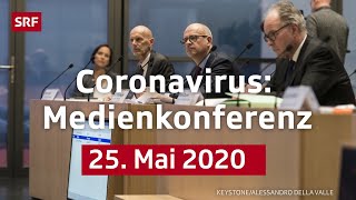 Medienkonferenz des BAG  25 Mai 2020  LIVE  SRF News [upl. by Ydne]