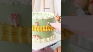 Retro decorated cake retro decoration baking training baking peoples daily life cake shop [upl. by Etka]