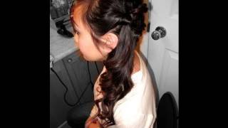 Prom Hair Tutorial Braided Curled Side Updo [upl. by Onitsoga]