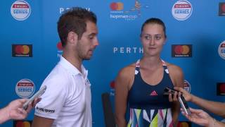 MladenovicGasquet Press Conference Final  Mastercard Hopman Cup 2017 [upl. by Janessa]