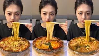 Noodle MUKBANG Faceoff Eating DELICIOUS Noodles FAST vs SLOW [upl. by Allina]