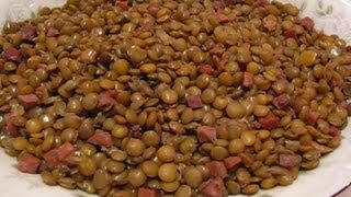 Bettys Slow Cooker Lentils Seasoned with Ham [upl. by Gwennie133]