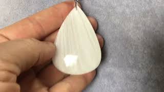 Pendentif scolecite blanche goutte [upl. by Dachi171]