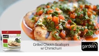 grilled chickn scallopini w chimichurri [upl. by Neelya911]