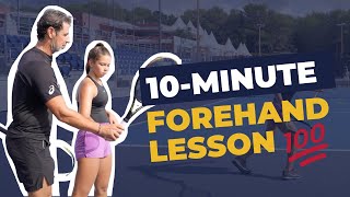 Full forehand lesson  how to improve your timing power spin and consistency [upl. by Egiap]