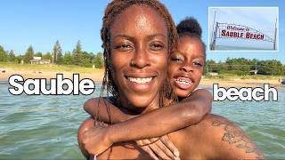 Sauble Beach amp Falls Ontario Canada Family Beach Day Vlog  Tips amp Things To Do [upl. by Ynohtnaed]