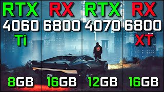 RTX 4060 Ti vs RX 6800 vs RTX 4070 vs RX 6800 XT  Test in 15 Games  2024 [upl. by Burck]