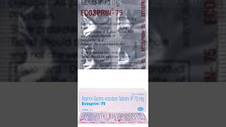 ECOSPRIN 75 Tab फुल जानकारी हिंदी मेंecosprin75mgtablet [upl. by Love]