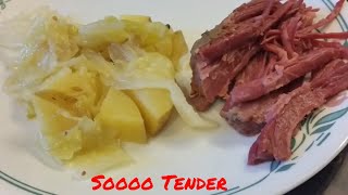 St Patricks PERFECT Corned Beef Cabbage and Potatoes in The Ninja Foodi [upl. by Irmine461]