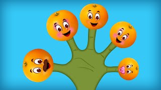 The Finger Family Orange Family Nursery Rhyme  Orange Finger Family Songs [upl. by Inaleon]