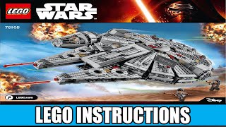 LEGO 75105 Instructions  Episode VII  Millennium Falcon  Star Wars [upl. by Blankenship]