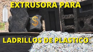 Extrusora para hacer ladrillo ecologicocomo fundir el plastico para hacer ladrillos [upl. by Reube212]