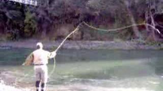 Single Handed Double Spey Cast  newzealandfishingcom [upl. by Eenel699]