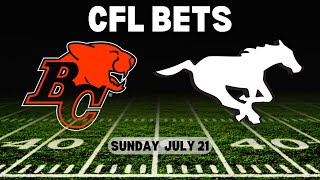 Lions Vs Stampeders CFL Picks  CFL Bets with Picks And Parlays Sunday 721 cfl [upl. by Carce]