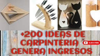 200 Ideas de madera que puedes hacer para vender y Generar Ingresos 🔥💰 [upl. by Tnert]