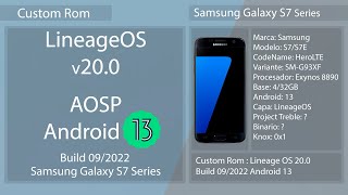 LineageOS 200 Android 13  Build 092022  Samsung Galaxy S7 Series [upl. by Catto]