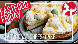 FASTFOOD FRIDAY Advocaatcheesecake met paaseitjes  OhMyFoodness [upl. by Grayson977]