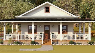 Cozy Cottage Design  Peaceful Living  House Design With Floor Plan [upl. by Aoket]