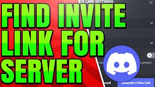 How to Find Invite Link on Discord Server [upl. by Schilling491]