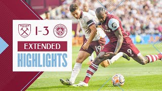 Extended Highlights  West Ham 13 Manchester City  Premier League [upl. by Rissa]