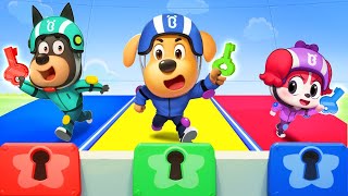 The Escape Room Challenge  Funny Cartoons  Teamwork  Kids Cartoon  Sheriff Labrador  BabyBus [upl. by Houston]