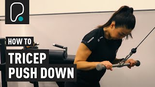 How To Do A Tricep Pushdown [upl. by Akiemehs971]