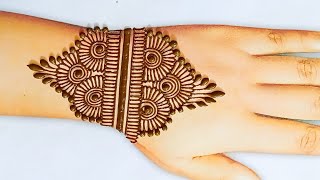 Easy Stylish bacyk Hand Mehndi  Simple Mehndi Design  Mehndi  Mehndi Ka Design  Mehandi Design [upl. by Magdaia]