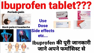 Ibuprofen tablets ip 400 mg Uses Side effectsDose and precautions In Hindi [upl. by Keane406]