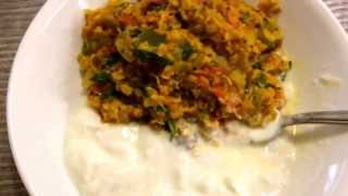 Super Delicious Veggie Oatmeal  Indian Oats Upma  low fat high carb vegan [upl. by Shriver386]