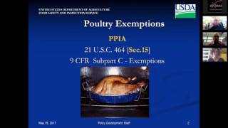 NMPAN Webinar Poultry Processing Exemptions Revisited 52517 [upl. by Iaverne]