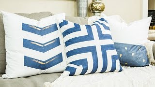 How To  DIY Designer Throw Pillows  Home amp Family [upl. by Ynahirb]