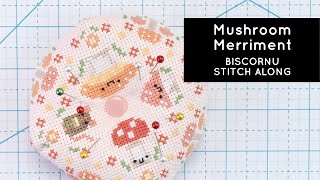 Mushroom Merriment Cross Stitch Biscornu Stitch Along [upl. by Shute]