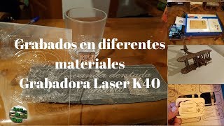 Pruebas en grabadora cortadora laser de tubo de co2 40W k40 [upl. by Rodie]