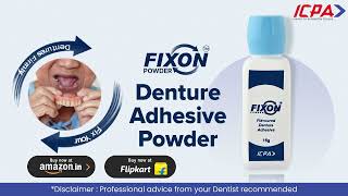 Fixon Powder Ultimate Dental Adhesive for Secure Dentures  ICPA Health [upl. by Yelkreb636]