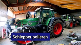 FarmVlog151  Fendt 714 polieren und Kraffuttersilo reparieren [upl. by Sylvie]