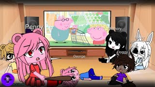 Gacha Club 🐷 New Piggy skins react Roblox Piggy Animation PEPPA PIG TRY NOT TO LAUGH [upl. by Ailekahs]