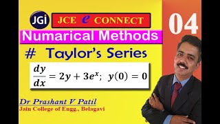 Numarical Solution by Taylors Series of dydx2y3ex  18mat31  Dr Prashant Patil [upl. by Nevil]